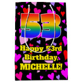 53e verjaardag: Heatten, regenboognr. 53 Medium Cadeauzakje (Voorkant)