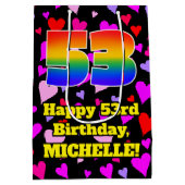 53e verjaardag: Heatten, regenboognr. 53 Medium Cadeauzakje (Achterkant)