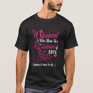 53e verjaardag Hoge hak Een koningin werd geboren T-shirt