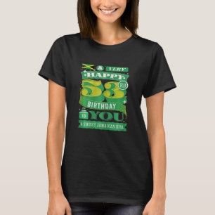 53e verjaardag Jamaicaanse vlag 53 jaar oud bair T-shirt