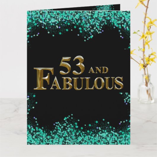 53e verjaardag kaart (Gele Bloem)