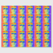 53e verjaardag: kleurrijk, vun regenboogpatroon # cadeaupapier (Vlak)