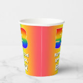 53e verjaardag: kleurrijk, vun regenboogpatroon # papieren bekers (Rechts)