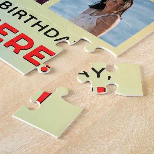 53e verjaardag: Leuke regenboog #, aangepaste naam Legpuzzel (Zijkant)