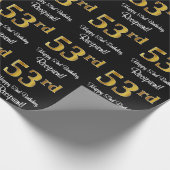 53e verjaardag: luxe luxe Faux Gold-look # Cadeaupapier (Hoek)