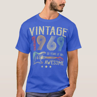53e verjaardag Mannen Geweldige Vintage 1969 Gui T-shirt