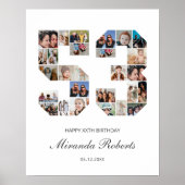 53e verjaardag nummer 53 aangepaste fotocollage poster (Voorkant)