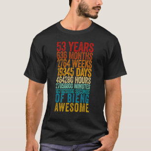 53e verjaardag oude meter 53 jaar oud t-shirt