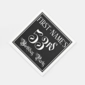 53e verjaardag Partij — Fancy Manuscript + de Naam Servet (Hoek)