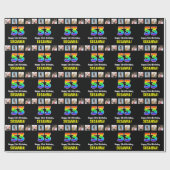 53e verjaardag: Regenboog "53"; Aangepaste foto's  Cadeaupapier (Vlak)