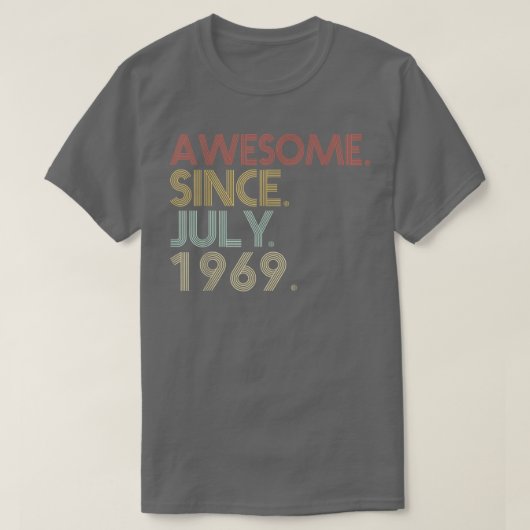 53e verjaardag van 52 jaar Geweldige sinds juli T-shirt (Design voorkant)