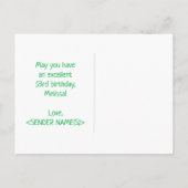 53e verjaardag: Vet, Vun, Eenvoudig, Regenboog 53 Briefkaart (Achterkant)