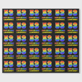 53e verjaardag: Vet, Vun, Eenvoudig, Regenboog 53 Cadeaupapier (Vlak)