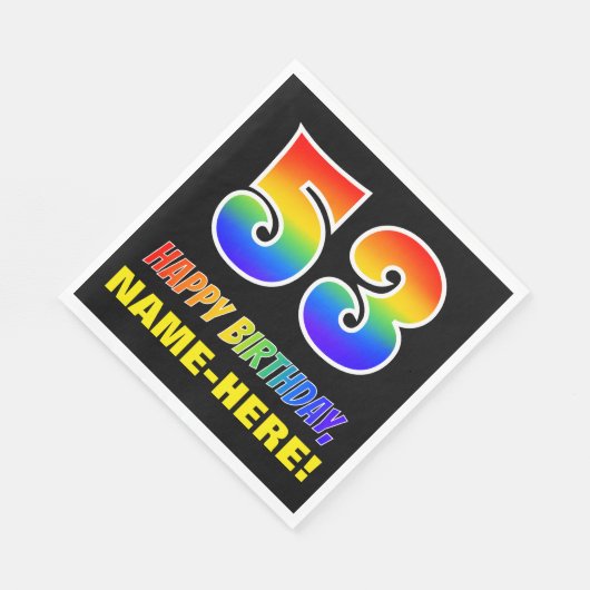 53e verjaardag: Vet, Vun, Eenvoudig, Regenboog 53 Servet (Hoek)
