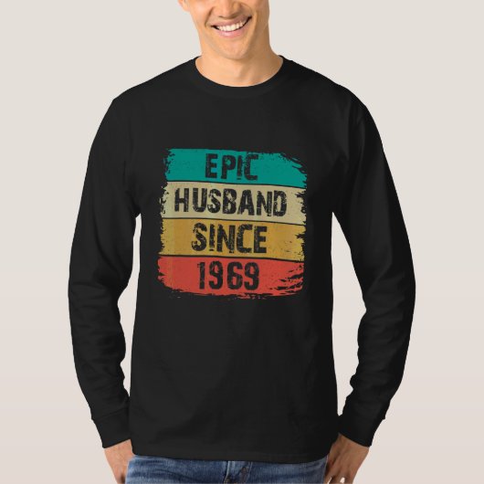 53e weddenschap Jubileum epic Husband sinds 1969 T-shirt (Voorkant)