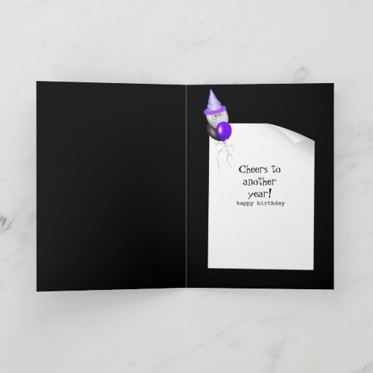 53rd Birthday Beer on black Kaart (Binnen)