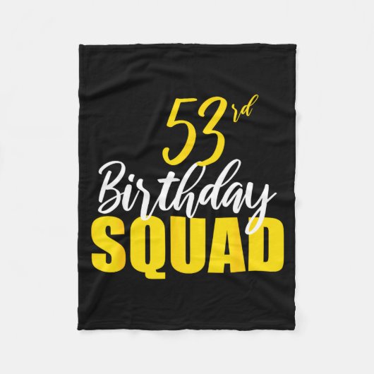 53rd Happy Birthday Squad Party Bday Family Group  Fleece Deken (Voorkant)