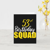 53rd Happy Birthday Squad Party Bday Family Group  Kaart (Gele Bloem)
