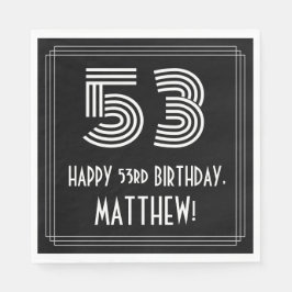 53ste verjaardag: Art Deco geïnspireerd look "53"  Servet