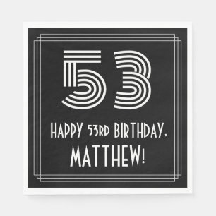 53ste verjaardag: Art Deco geïnspireerd look "53" Servet