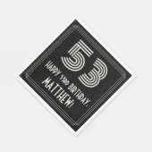 53ste verjaardag: Art Deco geïnspireerd look "53" Servet (Hoek)