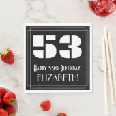 53ste verjaardag: Art Deco geïnspireerd look "53"  Servet (Insitu)