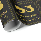 53ste verjaardag - Art Deco geïnspireerde look "53 Cadeaupapier (Rol Hoek)