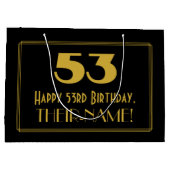 53ste verjaardag — Art Deco geïnspireerde look "53 Groot Cadeauzakje (Achterkant)