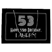 53ste verjaardag — Art Deco geïnspireerde look "53 Groot Cadeauzakje (Achterkant)
