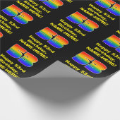 53ste verjaardag: Leuke, kleurrijke regenboog geïn Cadeaupapier (Hoek)