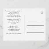 53ste Verjaardagsfeest ~ Art Deco Stijl “53” + Naa Folie Uitnodiging Briefkaart (Achterkant)