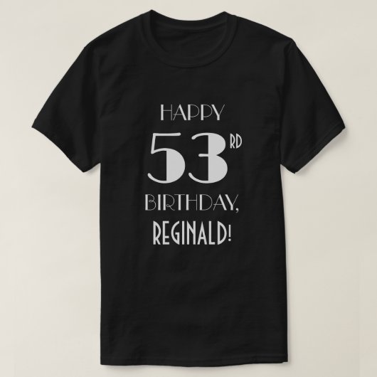 53ste verjaardagsfeestje - Art Deco geïnspireerd l T-shirt (Design voorkant)