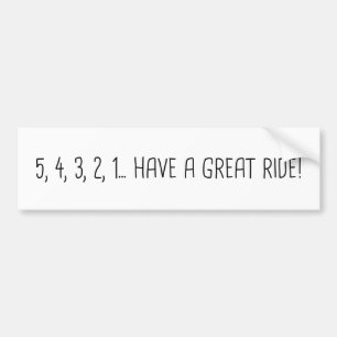 54321 BUMPERSTICKER