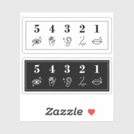 54321 Grounding Technique Anxiety Mental Health Sticker