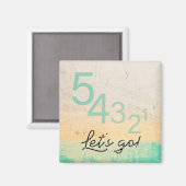 54321 Laten we gaan! Motivatie techniek moderne no Magneet (Voorkant / Achterkant)