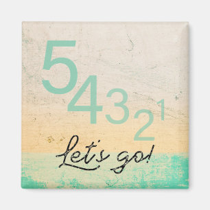 54321 Laten we gaan! Motivatie techniek moderne no Magneet