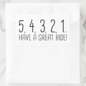 54321 RECHTHOEKIGE STICKER (Tas)