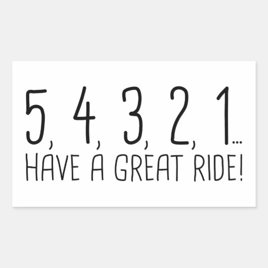 54321 RECHTHOEKIGE STICKER (Voorkant)