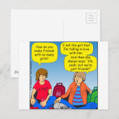 546 meisjesvrienden cartoon briefkaart (Voorkant / Achterkant)