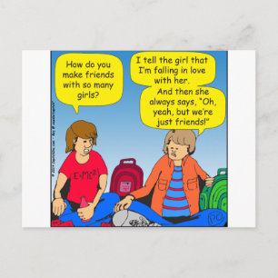 546 meisjesvrienden cartoon briefkaart