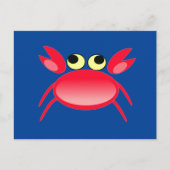 5486-rood-krab-vector RED CRAB CARTOON VECTOR CUTE Briefkaart (Voorkant)