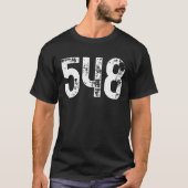 548 Area Code London on Mobile Telephone Area Code T-shirt (Voorkant)