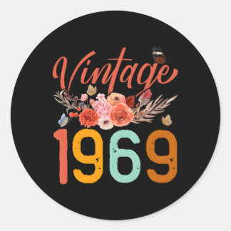 54 1969 Wildflower 54e Ronde Sticker