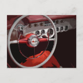 "54 Corvette Interior Briefkaart (Voorkant)