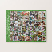 54 Foto Collage Raster - Aangepaste Tekst - Groen Legpuzzel (Horizontaal)