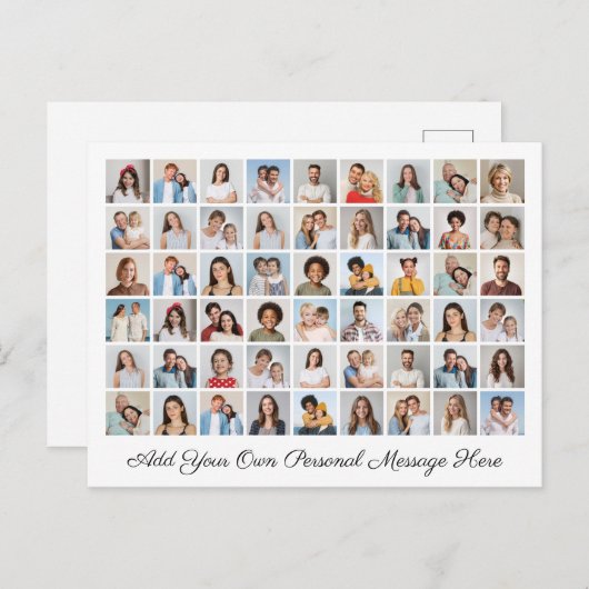 54 Fotocollage Voeg uw eigen groet toe Briefkaart (Voorkant / Achterkant)