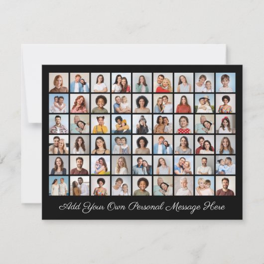 54 Fotocollage Voeg uw eigen groet toe Feestdagenkaart (Voorkant)