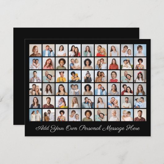 54 Fotocollage Voeg uw eigen groet toe Feestdagenkaart (Voorkant / Achterkant)