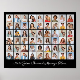 54 Fotocollage Voeg uw eigen groet toe Poster