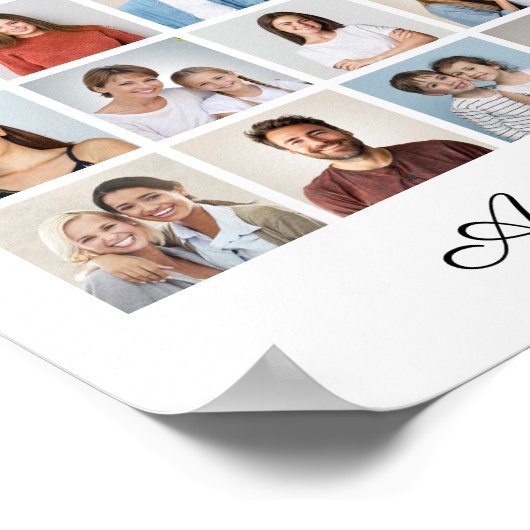 54 Fotocollage Voeg uw eigen groet toe Poster (Hoek)